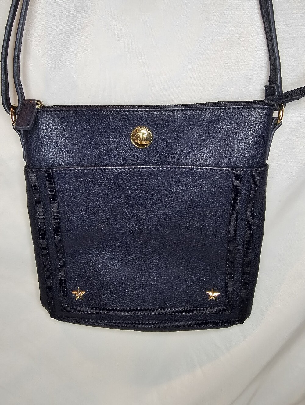 Tommy Hillfiger Womens Navy Adjustable Crossbody Bag with Star Accents
